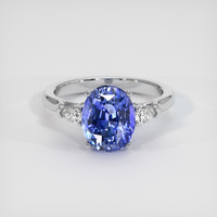 3.20 Ct. Blue Sapphire Ring, Platinum 950 1