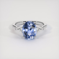3.33 Ct. Blue Sapphire Ring, Platinum 950 1