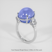 17.26 Ct. Blue Sapphire Ring, Platinum 950 2