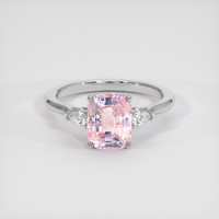 3.59 Ct. Pink Sapphire Ring, Platinum 950 1