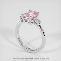 3.59 Ct. Pink Sapphire Ring, Platinum 950 2