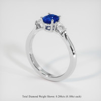 1.09 Ct. Blue Sapphire Ring, Platinum 950 2