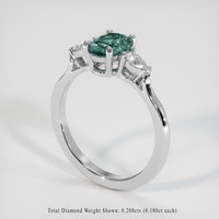 0.84 Ct. Sapphire Ring, Platinum 950 2