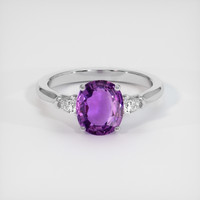 2.06 Ct. Purple Sapphire Ring, Platinum 950 1