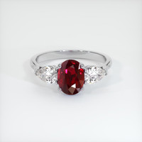 1.88 Ct. Ruby Ring, Platinum 950 1