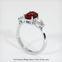 1.88 Ct. Ruby Ring, Platinum 950 2