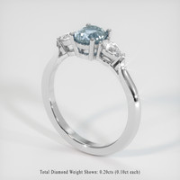 0.72 Ct. Sapphire Ring, Platinum 950 2