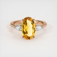 3.00 Ct. Gemstone Ring, 14K Rose Gold 1