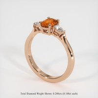 0.93 Ct. Gemstone Ring, 14K Rose Gold 2