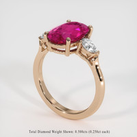 3.20 Ct. Gemstone Ring, 14K Rose Gold 2