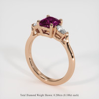 1.02 Ct. Sapphire Ring, 14K Rose Gold 2