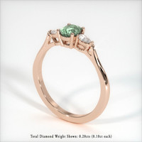 0.98 Ct. Sapphire Ring, 14K Rose Gold 2