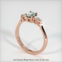 0.67 Ct. Sapphire Ring, 14K Rose Gold 2