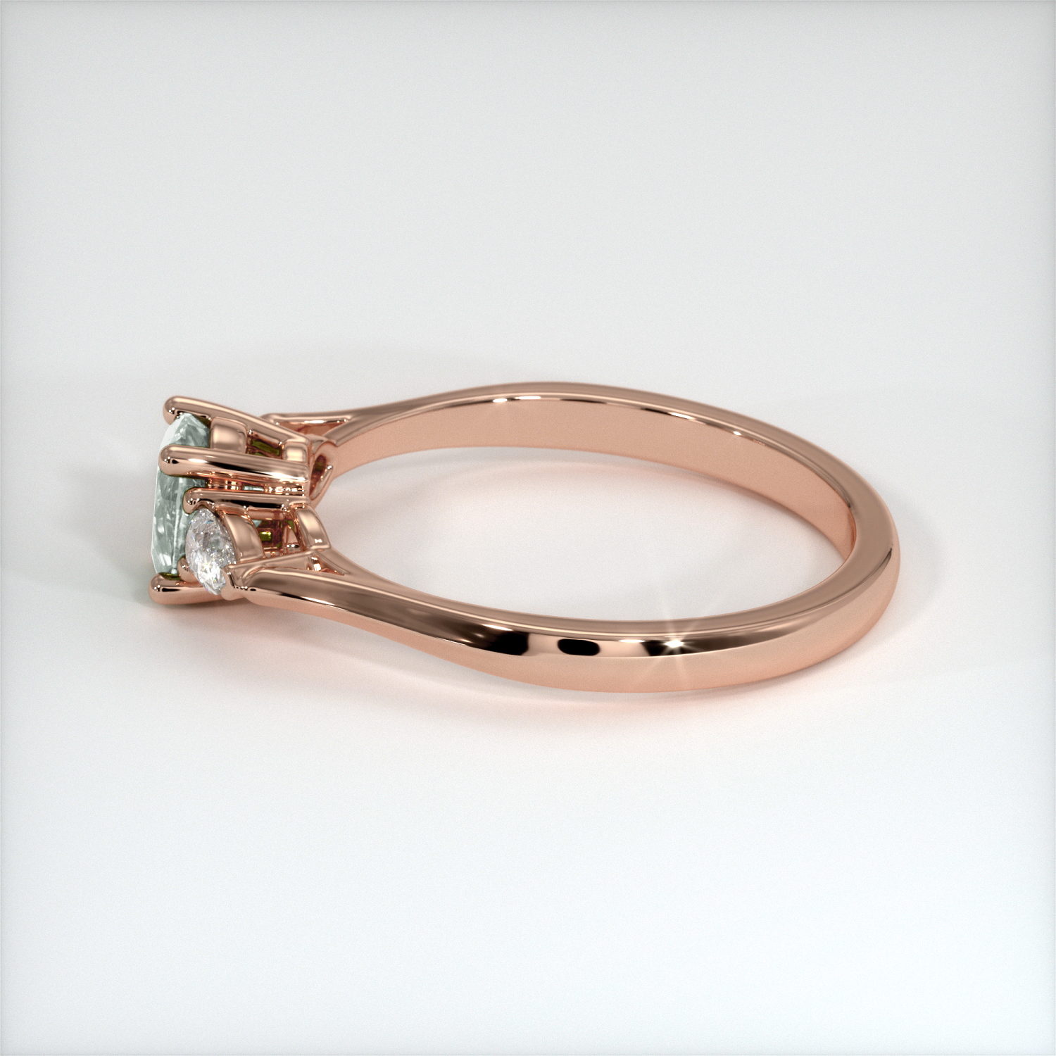 Green Sapphire Ring 0.67 Ct. 14K Rose Gold | The Natural