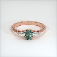 0.70 Ct. Sapphire Ring, 14K Rose Gold 1