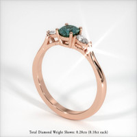 0.62 Ct. Sapphire Ring, 14K Rose Gold 1