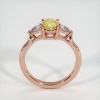 1.26 Ct. Yellow Sapphire Ring, 14K Rose Gold 3