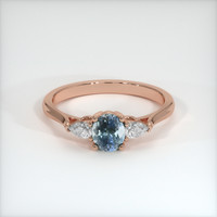 0.71 Ct. Sapphire Ring, 18K Rose Gold 1