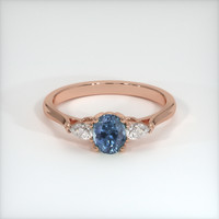 0.81 Ct. Sapphire Ring, 18K Rose Gold 1