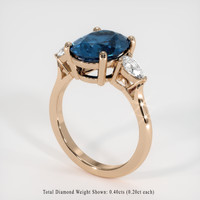 3.67 Ct. Sapphire Ring, 18K Rose Gold 2