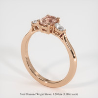0.84 Ct. Sapphire Ring, 18K Rose Gold 2