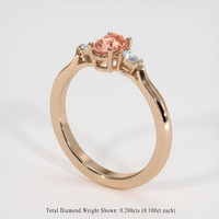 1.36 Ct. Sapphire Ring, 18K Rose Gold 2