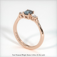 0.94 Ct. Sapphire Ring, 18K Rose Gold 4