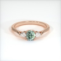 0.98 Ct. Sapphire Ring, 18K Rose Gold 1