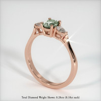 0.71 Ct. Sapphire Ring, 18K Rose Gold 2