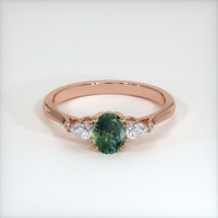 0.66 Ct. Sapphire Ring, 18K Rose Gold 1