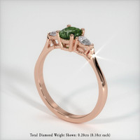 0.66 Ct. Sapphire Ring, 18K Rose Gold 2