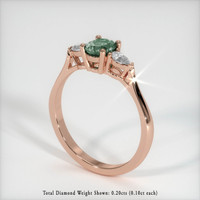 0.70 Ct. Sapphire Ring, 18K Rose Gold 2