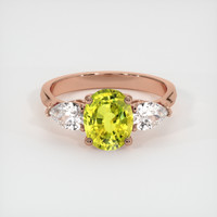 2.03 Ct. Sapphire Ring, 18K Rose Gold 1