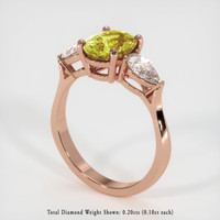 2.03 Ct. Sapphire Ring, 18K Rose Gold 2