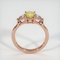 1.26 Ct. Yellow Sapphire Ring, 18K Rose Gold 3