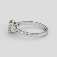 1.33 Ct. Yellowish Green Sapphire Ring, Silver 4