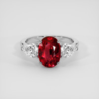 4.02 Ct. Ruby Ring, 10K White Gold 1