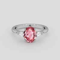 2.04 Ct. Padparadscha Sapphire Ring, 10K White Gold 1