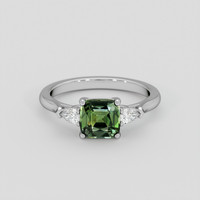 1.50 Ct. Green Sapphire Ring, 10K White Gold 1