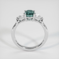 1.25 Ct. Greenish Blue Sapphire Ring, 10K White Gold 3