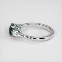 1.25 Ct. Greenish Blue Sapphire Ring, 10K White Gold 4