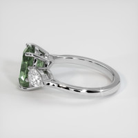 3.64 Ct. Green Sapphire Ring, 10K White Gold 4