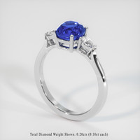 2.04 Ct. Sapphire Ring, 14K White Gold 2