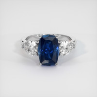3.87 Ct. Sapphire Ring, 14K White Gold 1
