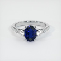 1.18 Ct. Sapphire Ring, 14K White Gold 1