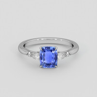 2.08 Ct. Blue Sapphire Ring, 14K White Gold 1