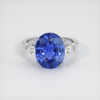5.10 Ct. Sapphire Ring, 14K White Gold 1