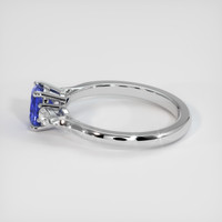 0.84 Ct. Blue Sapphire Ring, 14K White Gold 4