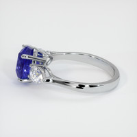 3.30 Ct. Blue Sapphire Ring, 14K White Gold 4