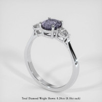 1.26 Ct. Sapphire Ring, 14K White Gold 2
